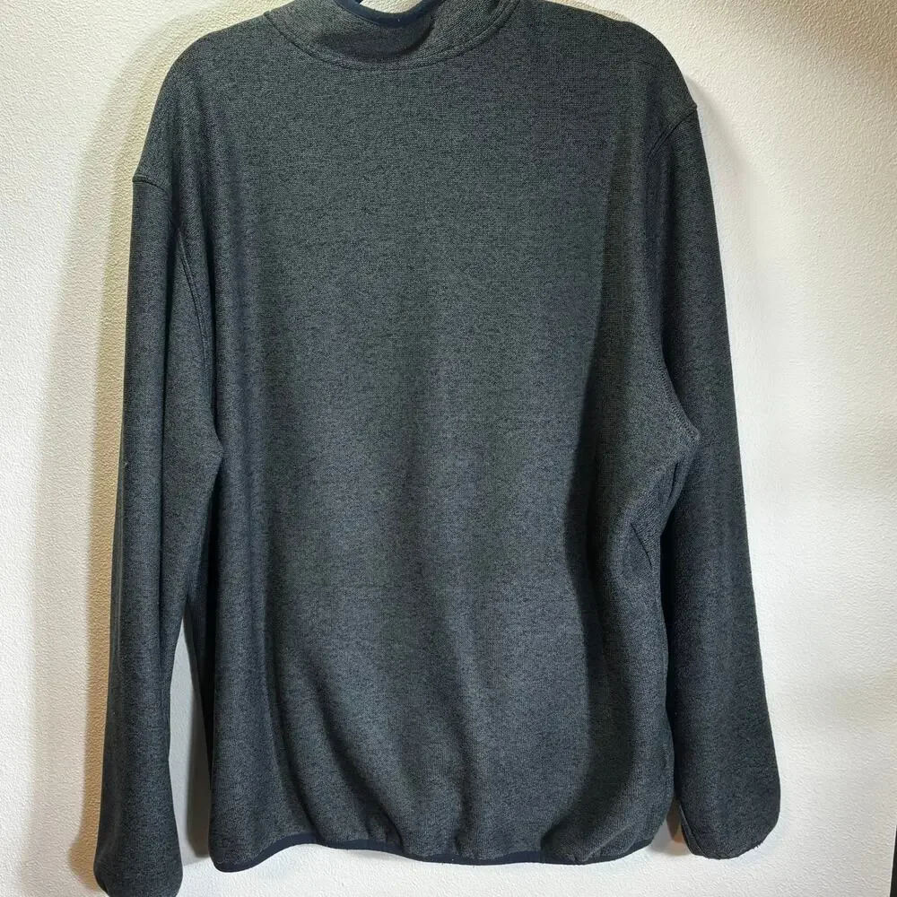 Eddie Bauer Men’s 1/4 Snap Pullover Sweatshirt Gray Fleece XXL Casual Outdoor